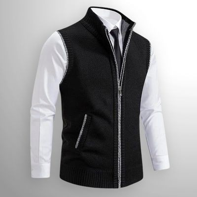 Harrison™ | Luxe Gebreide Full-Zip Sweater Vest