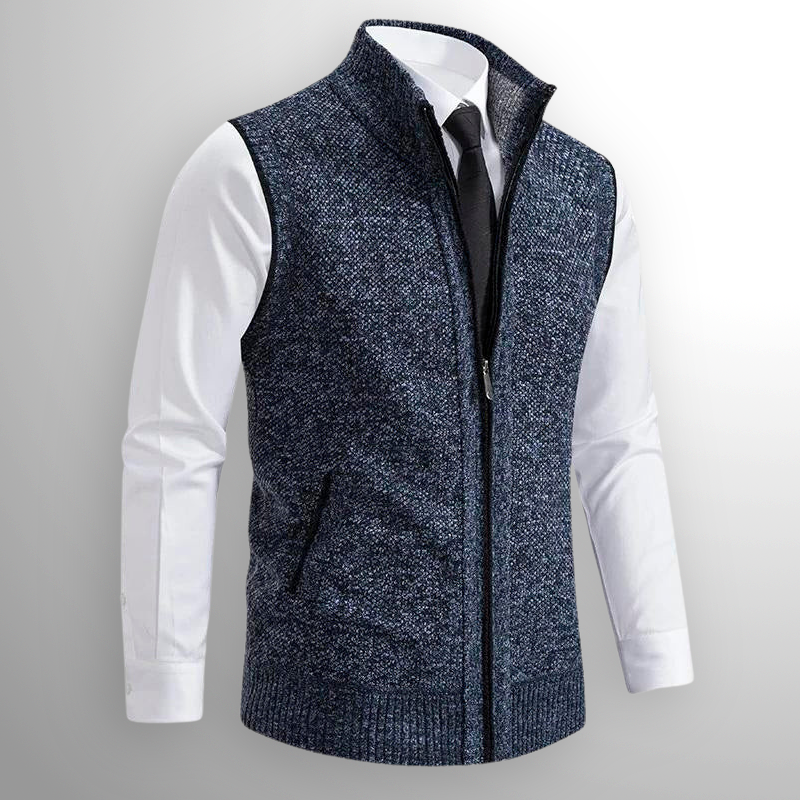 Harrison™ | Luxe Gebreide Full-Zip Sweater Vest